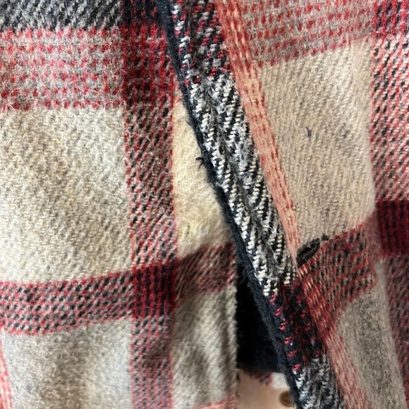 vintage wool blend plaid coat - Picture 5 of 5